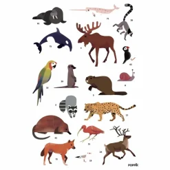 Poppik Loisirs Créatifs*Poster sticker Animaux