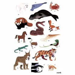 Poppik Loisirs Créatifs*Poster sticker Animaux
