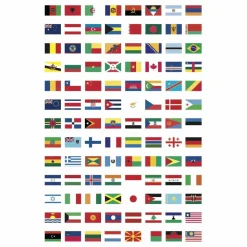 Discount Poppik Poster sticker Drapeaux Multicolore