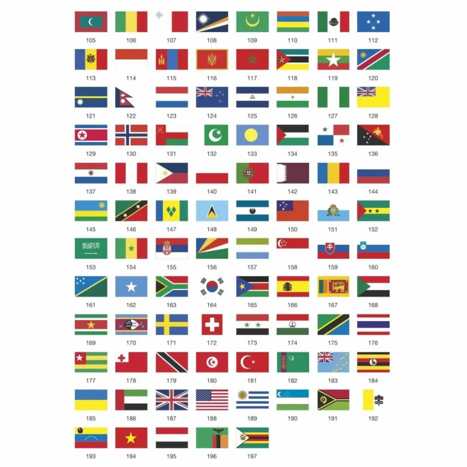 Discount Poppik Poster sticker Drapeaux Multicolore