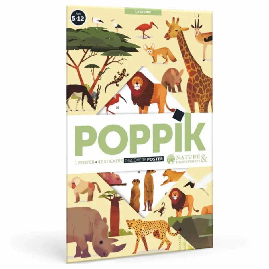 Best Poppik Poster sticker Savane Multicolore