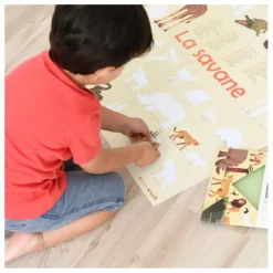 Best Poppik Poster sticker Savane Multicolore
