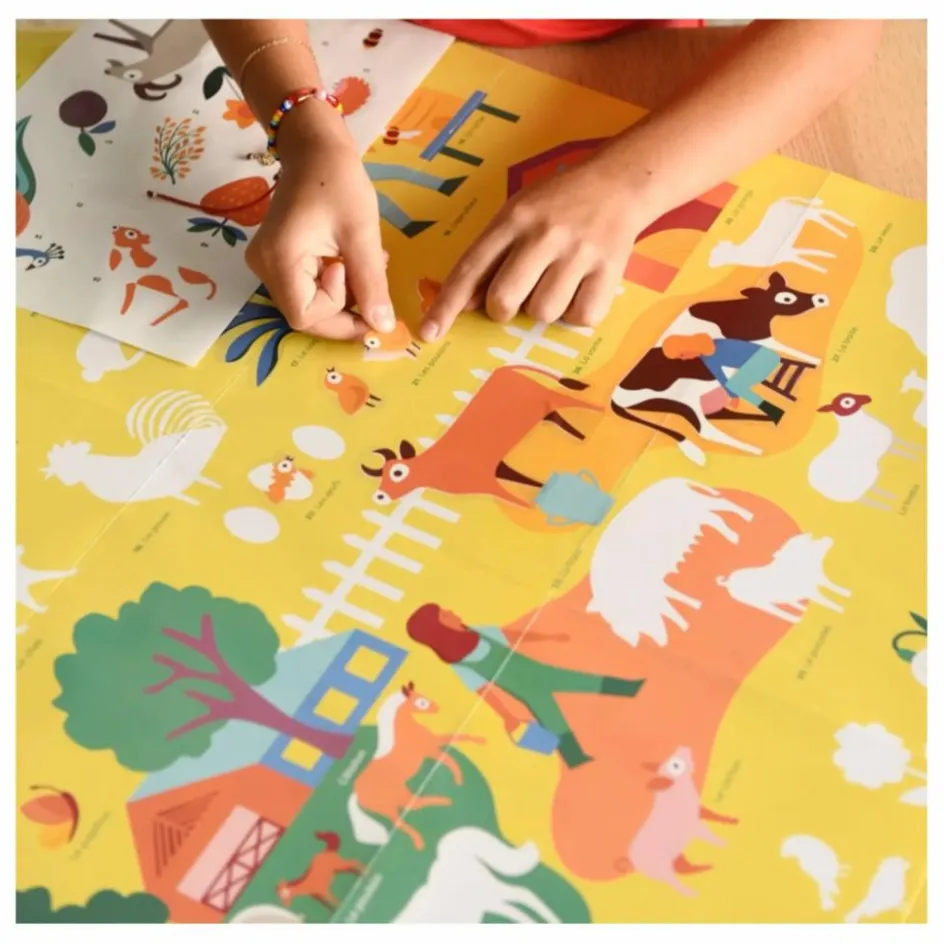 Poppik Poster stickers La ferme| Loisirs Créatifs
