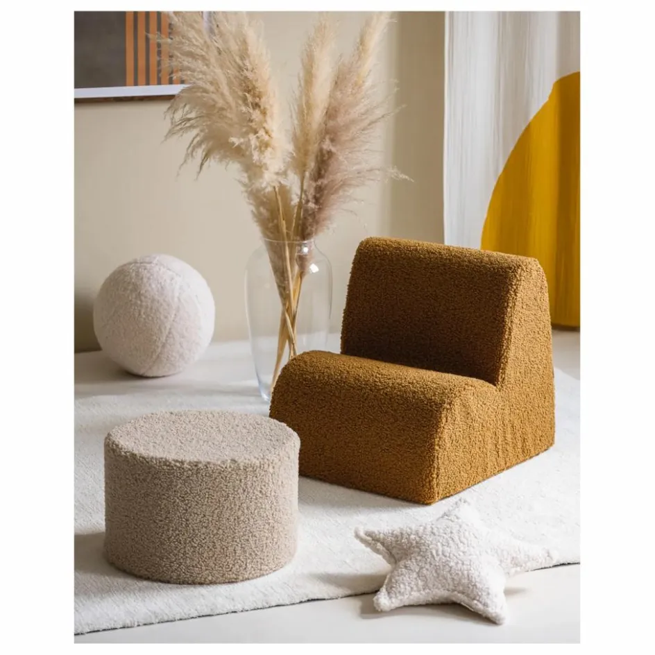 Wigiwama Pouf en teddy ||Enfant Matelas De Sol, Poufs Enfant