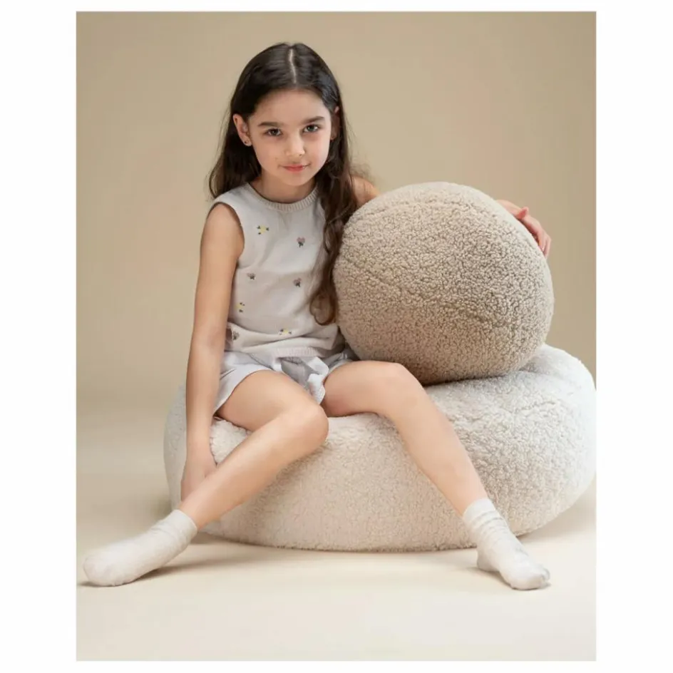 Wigiwama Pouf en teddy ||Enfant Matelas De Sol, Poufs Enfant