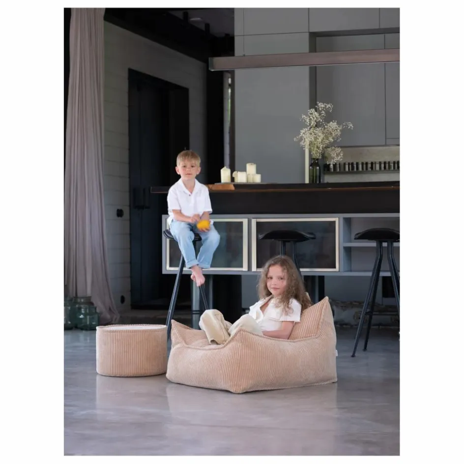 Clearance Pouf en velours côtelé | Enfant Matelas De Sol, Poufs Enfant