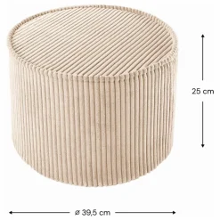 Clearance Pouf en velours côtelé | Enfant Matelas De Sol, Poufs Enfant