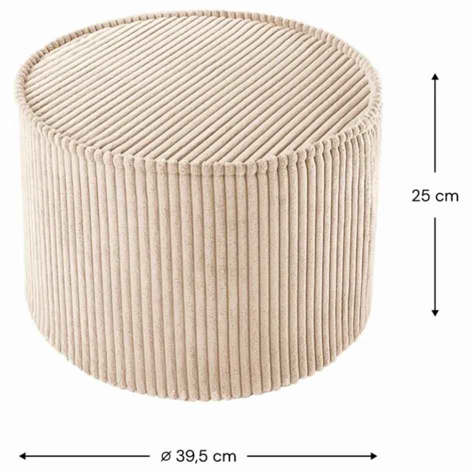 Clearance Pouf en velours côtelé | Enfant Matelas De Sol, Poufs Enfant