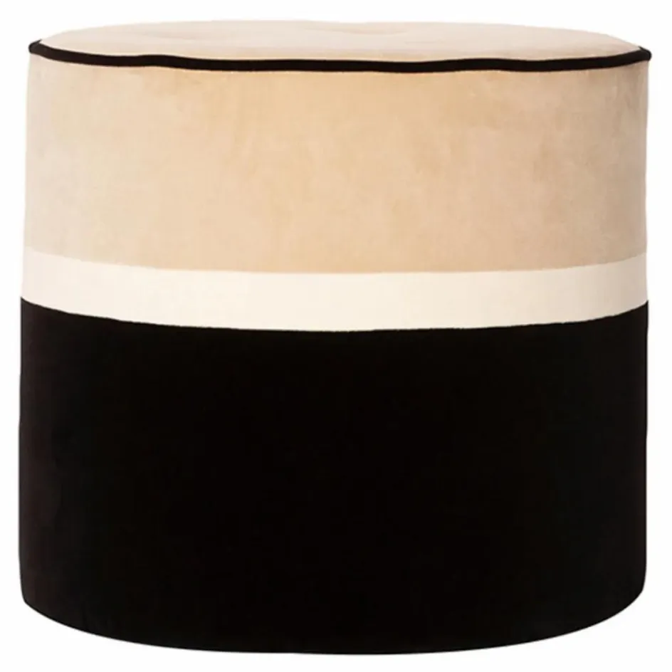 Discount Maison Sarah Lavoine Pouf Léo en velours | Beige