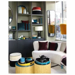 Discount Maison Sarah Lavoine Pouf Léo en velours | Beige