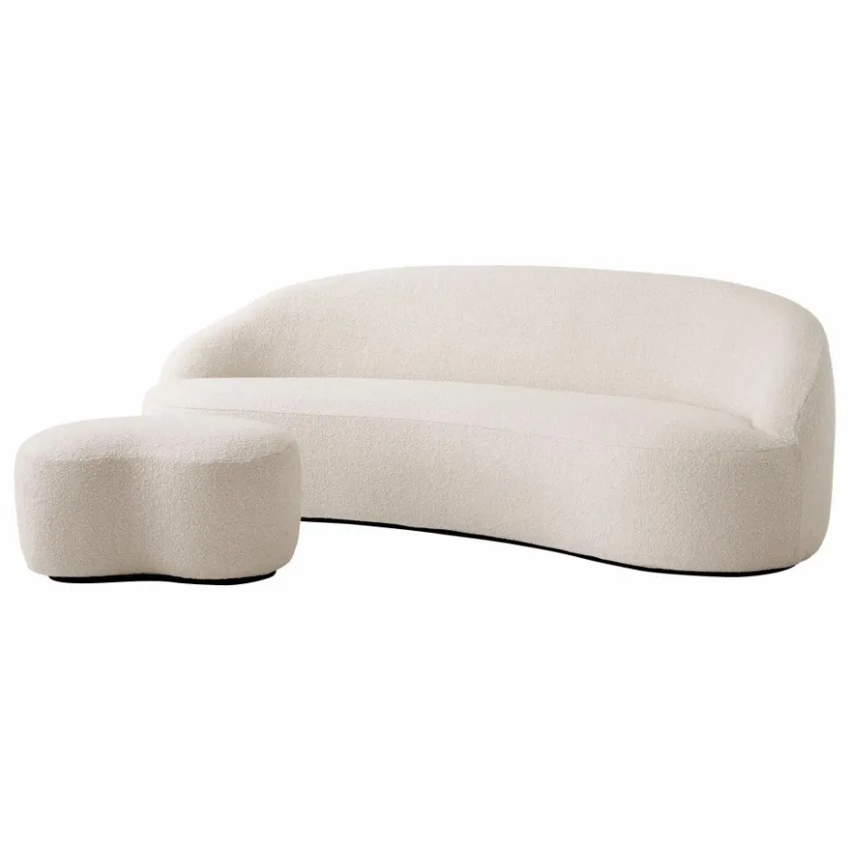 Discount & Tradition Pouf Margas LC5, Louise Liljencrantz | Crème