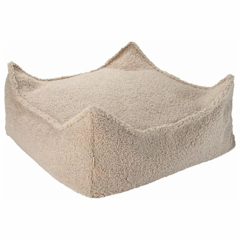 Wigiwama Pouf ottoman en teddy | Beige