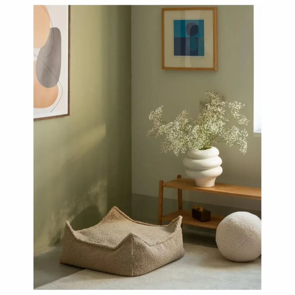 Wigiwama Pouf ottoman en teddy | Beige