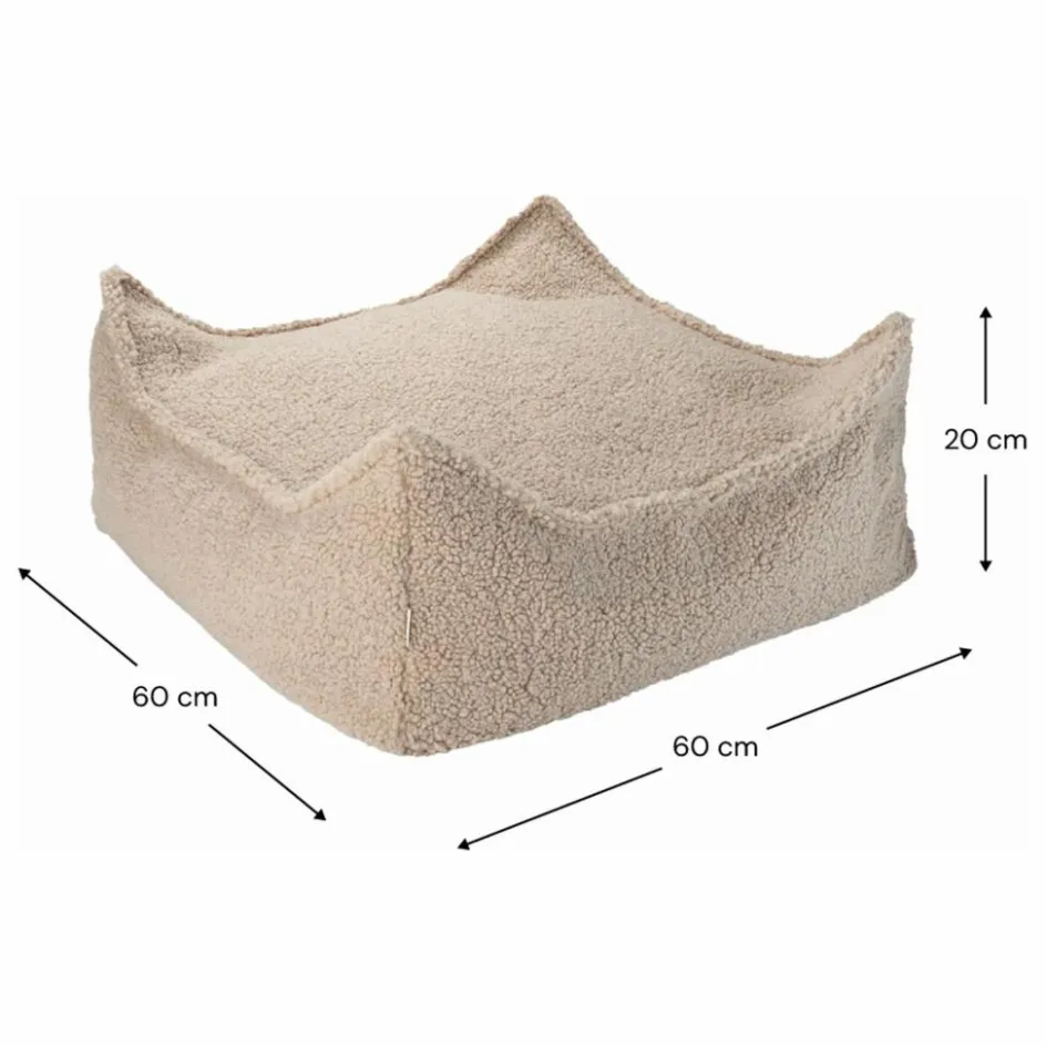 Wigiwama Pouf ottoman en teddy | Beige