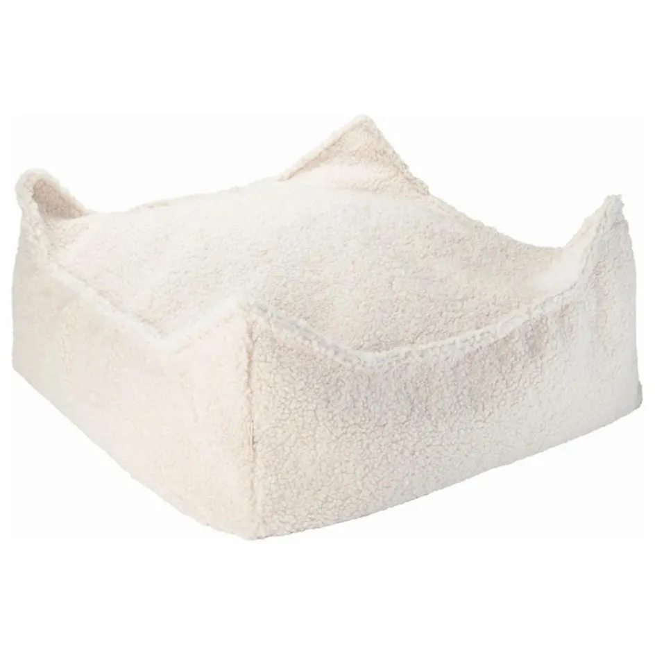 Wigiwama Pouf ottoman en teddy ||Enfant Matelas De Sol, Poufs Enfant
