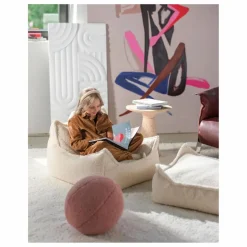 Wigiwama Pouf ottoman en teddy ||Enfant Matelas De Sol, Poufs Enfant