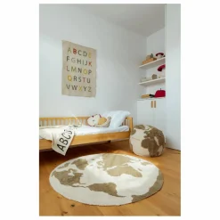 Clearance Pouf World map | Enfant Matelas De Sol, Poufs Enfant
