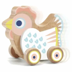 Djeco Poule à pousser musicale| Jouets D'Éveil
