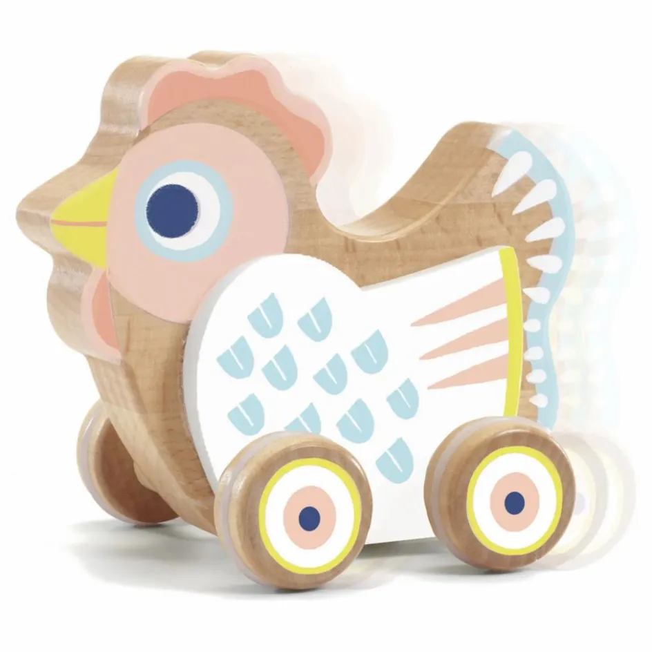 Djeco Poule à pousser musicale| Jouets D'Éveil