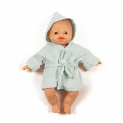 Minikane Poupées*Poupon babies Léo en peignoir