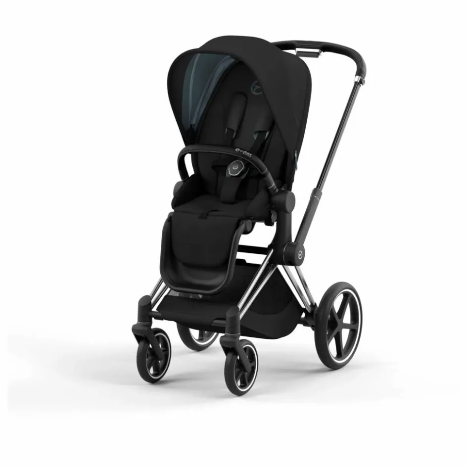 Clearance Cybex Poussette évolutive Priam 2022 châssis chrome | Noir