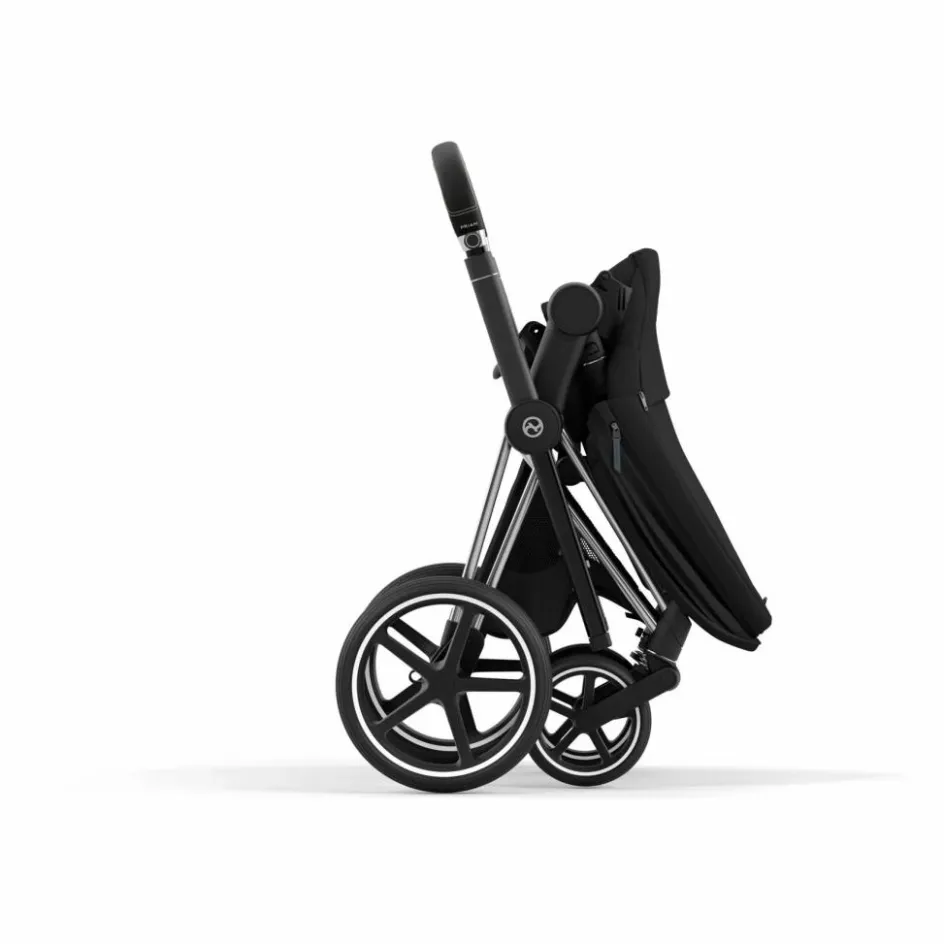 Clearance Cybex Poussette évolutive Priam 2022 châssis chrome | Noir