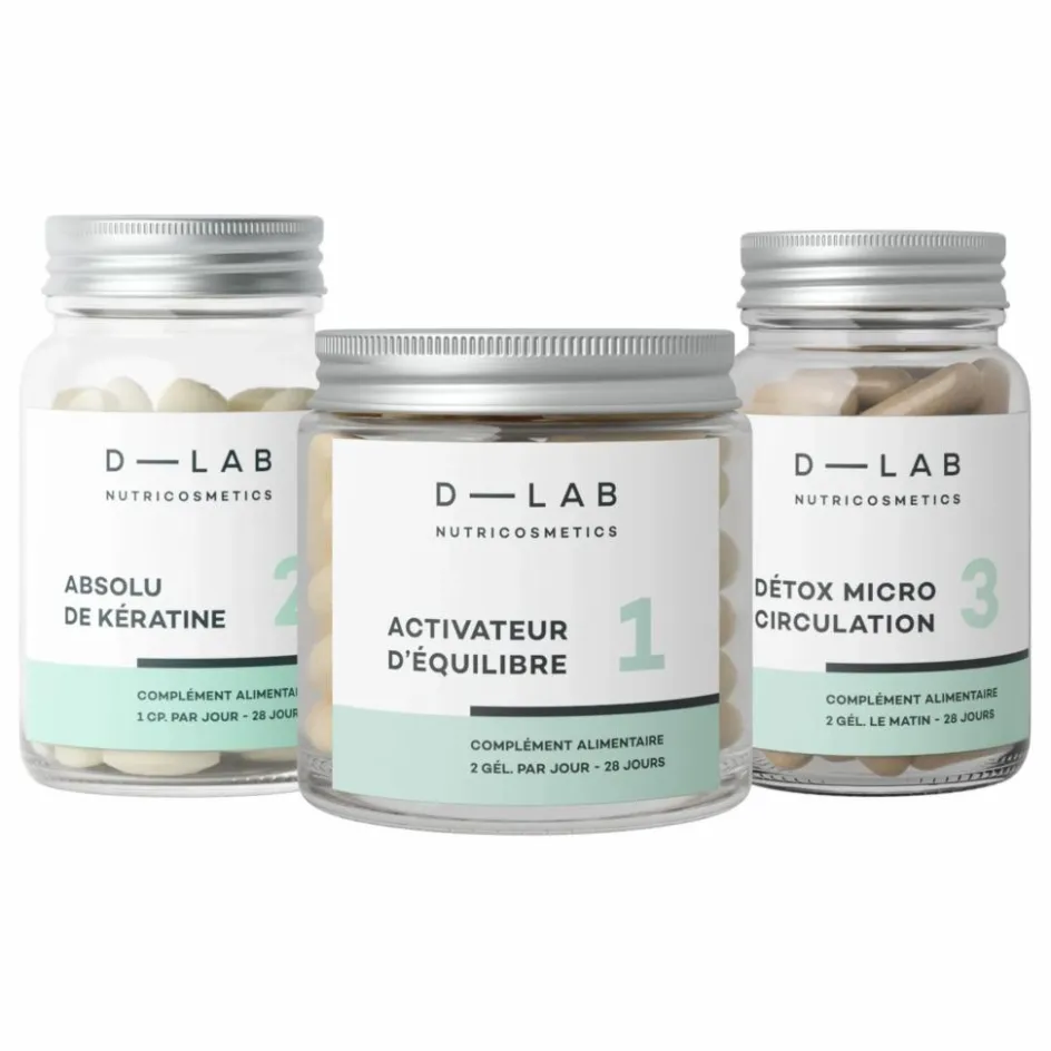 Femme D-LAB NUTRICOSMETICS Soins Des Cheveux|Compléments Alimentaires*Programme Masse-Capillaire - 1 mois
