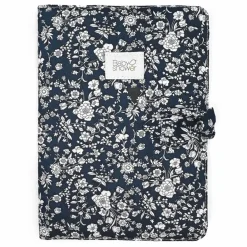 Best Babyshower Protège carnet de santé Liberty | Bleu nuit