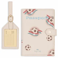 Hot Konges Sløjd Protège passeport et étiquette bagage Kick It | Beige
