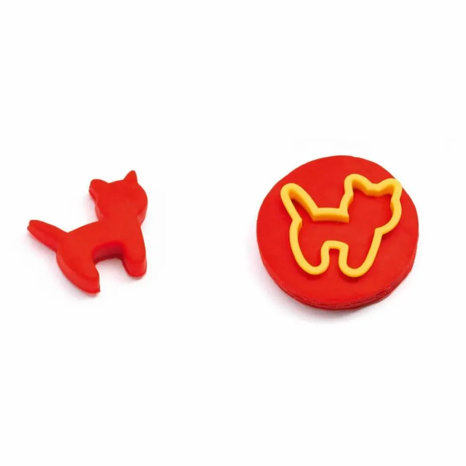 Outlet Djeco Pâte à modeler 4 pots et 21 outils Multicolore