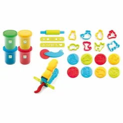 Outlet Djeco Pâte à modeler 4 pots et 21 outils Multicolore