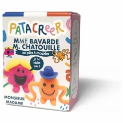 Outlet Patacréer Pâte à modeler Mme Bavarde et Mr Chatouille Multicolore