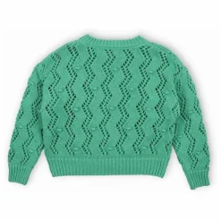 the new society Pull Ajouré Sifnos Coton Bio | Bleu turquoise
