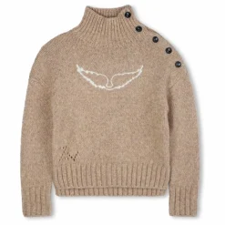 Outlet Zadig & Voltaire Pull Boutonné Ailes Laine | Beige