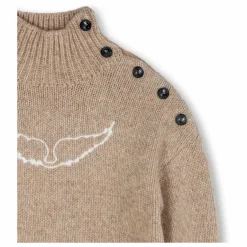 Outlet Zadig & Voltaire Pull Boutonné Ailes Laine | Beige