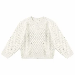 Hot Rylee + Cru Pull Cable Chiné | Ecru