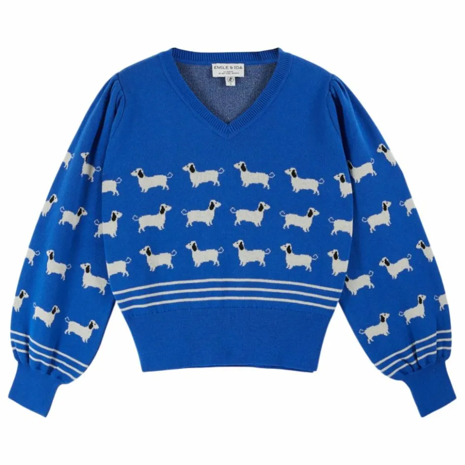 Emile et Ida Pull Cali Chien Coton Bio ||Femme Pulls, Gilets