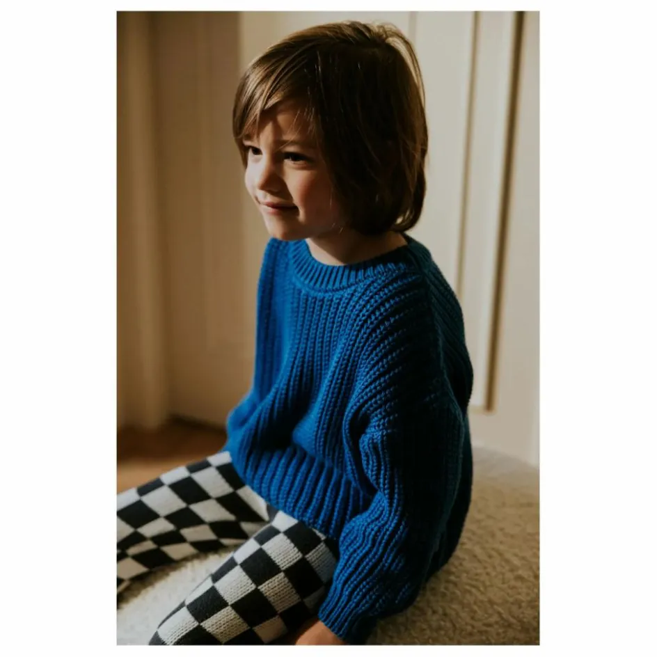 New Yuki Pull Chunky Coton Bio | Bleu roi
