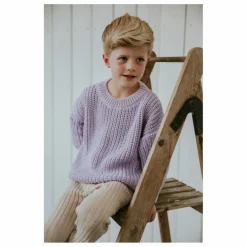 Yuki Pull Chunky Coton Bio | Lilas|Enfant Pulls, Gilets|Pulls, Gilets