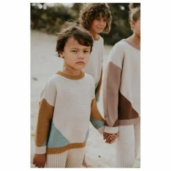 Yuki Pull Chunky Coton Bio Color Block ||Enfant Pulls, Gilets|Pulls, Gilets