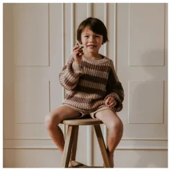 Yuki Pull Chunky Coton Bio Rayé ||Enfant Pulls, Gilets|Pulls, Gilets