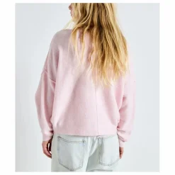 Clearance American Vintage Pull Col Bateau Damsville Laine | Rose chiné