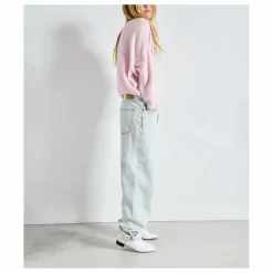 Clearance American Vintage Pull Col Bateau Damsville Laine | Rose chiné