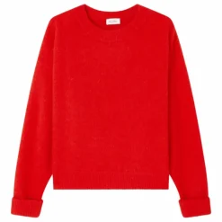Sale American Vintage Pull Col Bateau Vitow Alpaga et Laine | Rouge