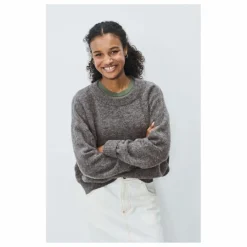 American Vintage Pull Col Bateau Vitow Alpaga et Laine ||Femme Pulls, Gilets