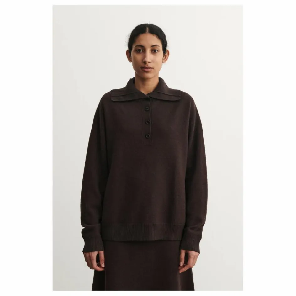 FUB Pull Col Polo Feutre Laine Mérinos - Collection Femme ||Femme Pulls, Gilets