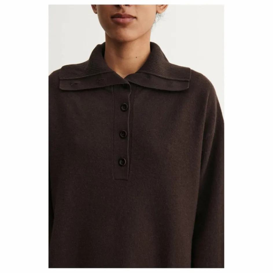 FUB Pull Col Polo Feutre Laine Mérinos - Collection Femme ||Femme Pulls, Gilets