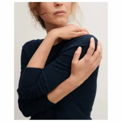 New Bompard Pull Col Rond Classique Cachemire | Bleu marine