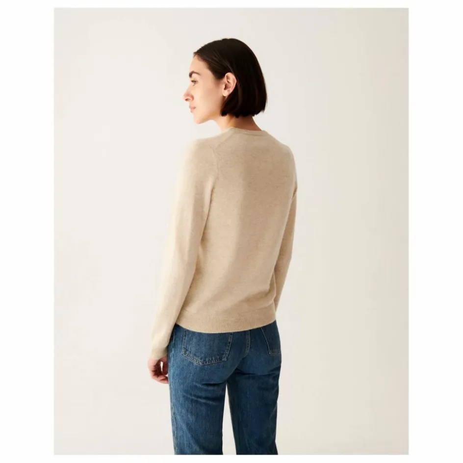 Bompard Pull Col Rond Classique Cachemire | Naturel