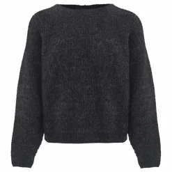 Online American Vintage Pull Col Rond East Alpaga | Gris anthracite chiné